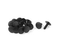 sourcing map Remaches Para Paneles De Puerta Alfombrilla 15Pcs Grapa 5mm Negro