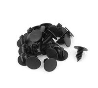 sourcing map Remaches Para Parachoques Negro 24Pcs 17mm Para Coche Plástico