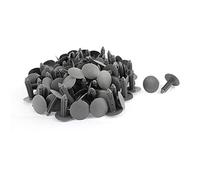 sourcing map Remaches Plásticos Gris 100Pcs para Fijación Auto