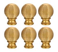 sourcing map Remates para Barra de Cortina 6pcs Plástico para Cabecera de Barra de Cortina con Forma Romboide Ajuste para Barras de Cortina de Diámetro 26-28mm (Dorado)