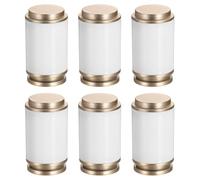 sourcing map Remates para Barra de Cortina 6pcs Tapa de Cabeza de Poste de Riel de Cortina de Ventana Moderna Se Ajusta A Barras de Cortina de Diámetro 28-30mm (Blanco)