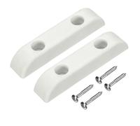 sourcing map Reposamuñecas de plástico para bajo, color blanco, para puente eléctrico, con tornillos, 2 unidades