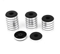 sourcing map Reproductor de CD Altavoz DAC Pies Alfombrilla Soporte 40mm x 10mm 20Pcs Plateado Tonos