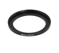 sourcing map Repuesto 49mm a 58mm Negro Anillo Adaptador Adaptador para cámara