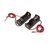 sourcing map Resorte Cargado 1x 23A/12V N Modelo Batería Estuche Abierto Almacenamiento Soporte Negro 2 Piezas