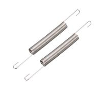 sourcing map Resorte de extensión: diámetro del alambre de 0,9 mm, diámetro exterior de 10 mm, resorte de acero de longitud libre de 120 mm Resorte de tensión de doble gancho pequeño 2 piezas