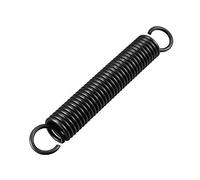 sourcing map Resorte de extensión: diámetro del alambre de 2,5 mm, diámetro exterior de 18 mm, resorte de acero de longitud libre de 125 mm Resorte de tensión de doble gancho pequeño