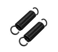 sourcing map Resorte de extensión: diámetro del alambre de 2,5 mm, diámetro exterior de 18 mm, resorte de acero de longitud libre de 80 mm Resorte de tensión de doble gancho pequeño 2 piezas