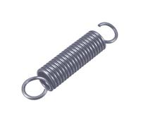 sourcing map Resorte de extensión: diámetro del alambre de 2,5 mm, diámetro exterior de 18 mm, resorte de acero de longitud libre de 90 mm Resorte de tensión de doble gancho pequeño
