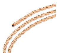 sourcing map Retorcido Tela Cubierto Cable 3 Núcleos 18AWG 3,0m/9,84 Pies, Vintage Tejido Tela Electricidad Cable para Colgante Luz Bricolaje Proyecto, Rosa Dorado Tono