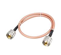 sourcing map RF Cable coaxial Alambre coaxial RG-142, Macho PL-259 UHF a Macho UHF PL-259 50cm
