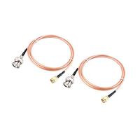 sourcing map RG316 - Cable coaxial con conectores BNC macho a SMA macho, 50 Ohm, 91 cm, 2 unidades