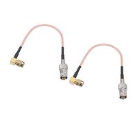 sourcing map RG316 Coaxiales Cables SMA Macho Recto Ángulo a BNC Hembra Baja Pérdida RF Coaxial Cable 0.5 Pies 50 Ohm Naranja 2uds