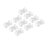 sourcing map RGB LED Luz Tira Conectores, LED Adaptador Conectores LED Luz Tira Conectores para Tira Luz Sin Cable Sin Espacios Pista Iluminación Conector Paquete de 10 (4 Pasador,8mm)