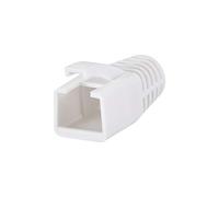 sourcing map RJ45 Botas Funda Anti Polvo Protector para Red Cable CAT6 CAT7 8.5mm Orificio Diámetro Blanco Plástico 50Uds