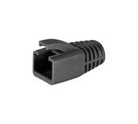 sourcing map RJ45 Botas Funda Anti Polvo Protector para Red Cable CAT6 CAT7 8.5mm Orificio Diámetro Negro Plástico 10Uds