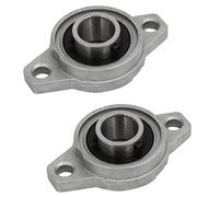 sourcing map Rodamiento Autoalineable FL002, 2pcs 15mm Cojinete de Brida de Aleación de Zinc, Rodamiento con Soporte, Cojinete de Bloqueo para Brida para Maquinaria de Transporte/Impresión 3D