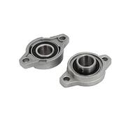 sourcing map Rodamiento Autoalineable FL003, 2pcs 17mm Cojinete de Brida de Aleación de Zinc, Rodamiento con Soporte, Cojinete de Bloqueo para Brida para Maquinaria de Transporte/Impresión 3D