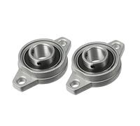 sourcing map Rodamiento Autoalineable KFL003, 2pcs 17mm Cojinete de Brida de Aleación de Zinc, Rodamiento con Soporte, Cojinete de Bloqueo para Brida para Maquinaria de Transporte/Impresión 3D