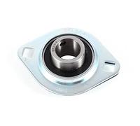 sourcing map Rodamiento de Bloque de rodamiento de Acero prensado SBPFL204 2 pernos de montaje de 20mm diámetro