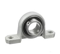 sourcing map Rodamiento de Bolas con Bridas con Soporte KP006, 30mm Rodamientos Autoalineable, Cojinete de Bloqueo de Aleación de Zinc para Brida para Maquinaria de Transporte/Impresión 3D