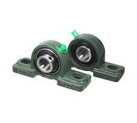 sourcing map Rodamiento de Bolas con Bridas con Soporte UCP204, 2pcs 20mm Rodamientos Autoalineable, Cojinete de Bloqueo para Brida para Maquinaria de Transporte/Impresión 3D