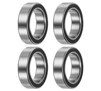 sourcing map Rodamiento de Bolas de Ranura Profunda 6700-2Rs, 4 Unidades 10 x 15 x 4 mm Z2 Con Doble Sellado de Goma, Rodamientos de Acero Cromado, Color Negro