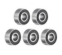 sourcing map Rodamiento de Bolas de Ranura Profunda R3-2RS, 5 Unidades 3/16" x 1/2" x 10/51" Acero Cromado Z2 con Doble Sellado de Goma