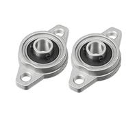 sourcing map Rodamientos Autoalineable KFL000, 2pcs 10mm Cojinete de Brida de Aleación de Zinc, Rodamiento con Soporte, Cojinete de Bloqueo para Brida para Maquinaria de Transporte/Impresión 3D