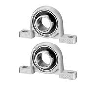 sourcing map Rodamientos bloqueo de almohada KP005,Diámetro interior de 25 mm aleación de zinc/acero cromado tornillo de fijación (Paquete de 2).