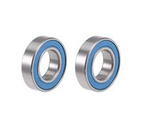 sourcing map Rodamientos de Bolas 6800-2RS, 2 Piezas Cojinetes de bolas de Ranura Profunda, 10x19x5mm Rodamiento de Doble Sellado, de Acero, Azul para Roller Skate, Equipo Mecánico