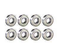 sourcing map Rodamientos de Bolas, 8x Cojinetes de bolas de Ranura Profunda 6001ZZ, 12x28x8mm Rodamiento Rígidos de Bolas de Doble Sellado, de Acero, para Equipo Mecánico, InstrumentoS Eléctric