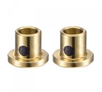 sourcing map Rodamientos de manga con brida de 5 mm de diámetro 7 mm de diámetro exterior de 10 mm de longitud de 11 mm de diámetro de brida de 2 mm de grosor de brida envueltos en bujes sin aceite de latón 2 piezas