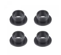 sourcing map Rodamientos de manga con brida de 8 mm de diámetro interior, 10 mm de diámetro exterior, 7 mm de longitud, bujes sin aceite envueltos en POM, color negro, 4 unidades