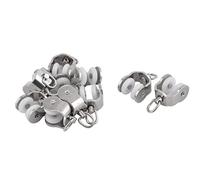 sourcing map Rodillo De Metal De Seguimiento para Cortina De 0,9 Pulgada De Longitud 10 Piezas