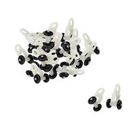 sourcing map Rodillos de Rueda de 13 mm de diámetro 20 pcs Cortina de plástico Blanco y Negro vía ferrocarril