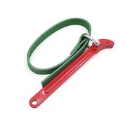 sourcing map Rojo Verde Cuero Sintético Ajustable Llave de Correa para Filtro de Aceite de Motocicleta