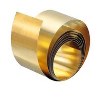 sourcing map Rollo de chapa de latón, placa de metal de 1000 mm x 40 mm x 0,3 mm
