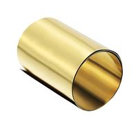 Sourcing Map Rollo de hoja de latón, placa de hoja de metal 1000 mm x 100 mm x 0,1 mm