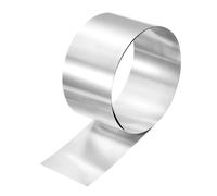 sourcing map Rollo de lámina de acero inoxidable 301, 0,3 mm x 80 mm x 1 m, de alta elasticidad, de acero inoxidable, para manualidades, maquinaria, soldadura de cuña, color plateado