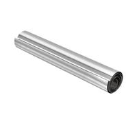 sourcing map Rollo de lámina de acero inoxidable 304, 0,2 mm x 300 mm x 1 m, acabado pulido, lámina de metal para manualidades, equipo electrónico, tono plateado