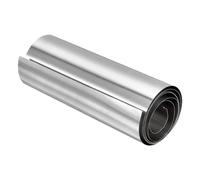 sourcing map Rollo de Lámina de Acero Inoxidable 304, 0.2mm x 150mm x 1m, Acabado Pulido, Placa de Metal para Manualidades, Equipos Electrónicos, Tono Plateado
