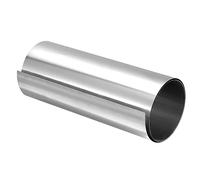 sourcing map Rollo de lámina de acero inoxidable 304, 0,3 mm x 200 mm x 1 m, acabado pulido, lámina de metal para manualidades, equipo electrónico, tono plateado