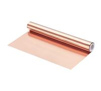 sourcing map Rollo de lámina de cobre de 3500 mm x 200 mm x 0,01 mm, tira de cobre puro 99,9% de 8 pulgadas x 11 pies, placa de metal intermitente de cobre de calibre 38 para proyectos de electricidad