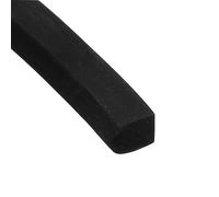 sourcing map Rollo de lámina de goma de neopreno de 5 mm de ancho x 5 mm de alto x 1,5 m de largo, tira de sellado de goma sólida para puertas, juntas de bricolaje, manualidades, almohadillas, sellos