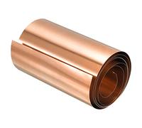 sourcing map Rollo de lámina fina de cobre, 0.08 x 100 x 1000 mm, rollo de lámina de cobre puro para manualidades, reparaciones eléctricas, conexión a tierra