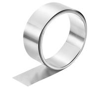sourcing map Rollo de metal de aluminio, 5000 mm x 50 mm x 0,4 mm de grosor, tira de aluminio intermitente 1060 para uso industrial, tono plateado