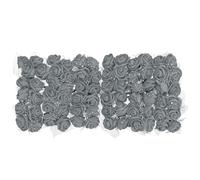 sourcing map Rosas artificiales, mini flores artificiales grises de 0.8 a 1 pulgada para manualidades, decoración de bodas y fiestas, paquete de 72