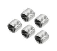 sourcing map Rosca Reducción Tuercas Inserto M12 Macho a M10 Hembra Adaptadores 10mm Largo Tubo Montaje Conversión Manguito Reductor, Paquete de 5