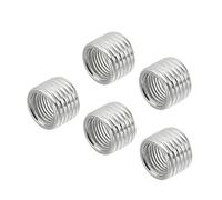 sourcing map Rosca Reducción Tuercas Inserto M14 Macho a M10 Hembra Adaptadores 10mm Largo Tubo Conector Montaje Manguito Reductor, Paquete de 5